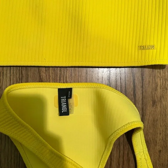 Yellow Ribbed Bikini Set - Picture 3 of 3